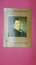 188437 Kurt Thomas JOHANN NEPOMUK HUMMEL UND WEIMAR HEFT 26 Komponist,