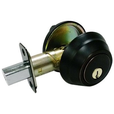 Taiwan Fu Hsing Industrial DB7X71 KA2 Wavelet Single-Cylinder Deadbolt, Aged Bro