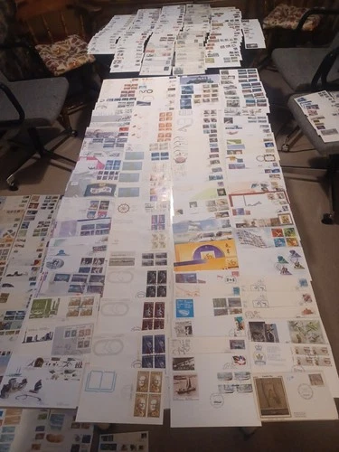 CANADA - 410 FDC'S, 40'S - 2000'S, PLATE BLOCKS, COMBOS, PAIRS, SING. $320 FV