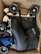 Chicago Skates Black Indoor Quad Roller Skates