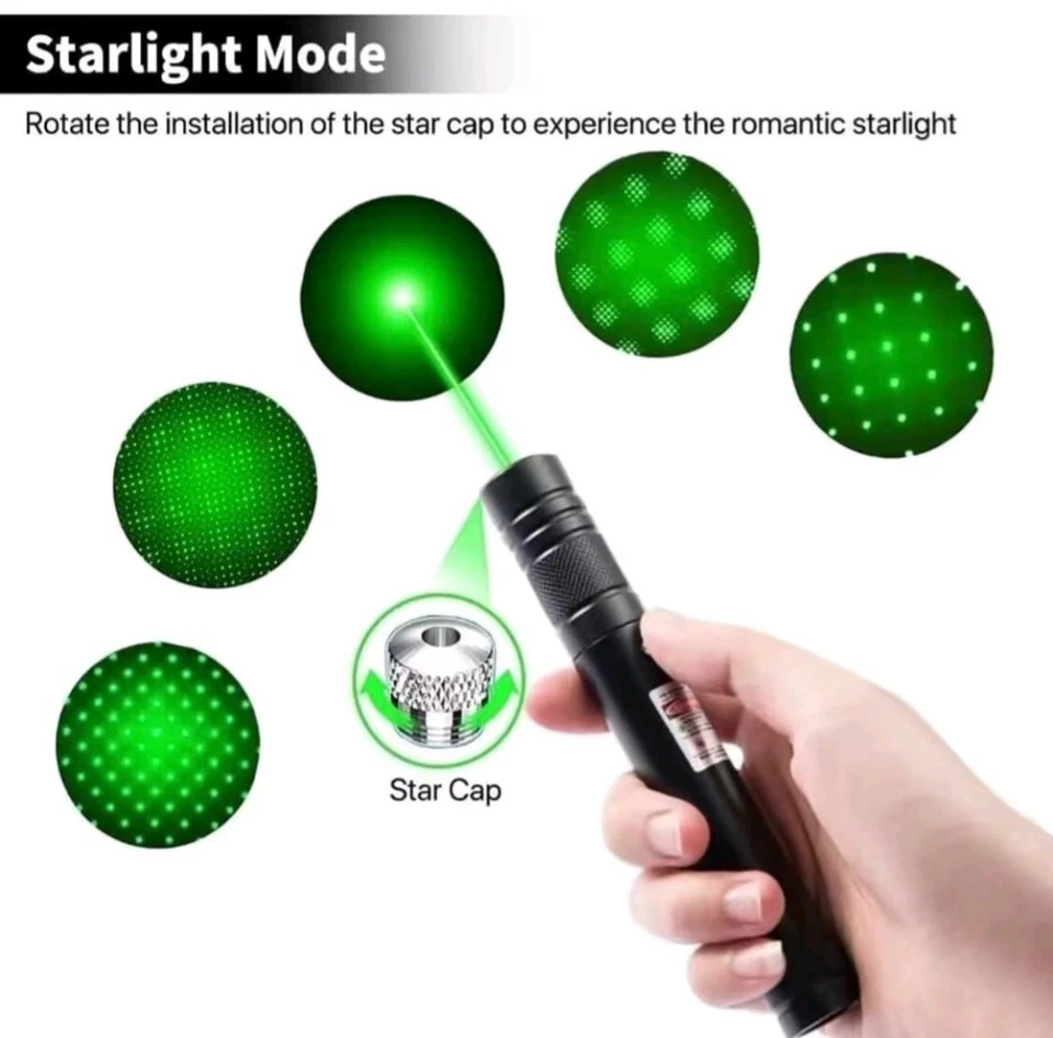 USB Rechargeable High-Power Green LaserPointer for Outdoor Camping and Fun - Image 2 of 4