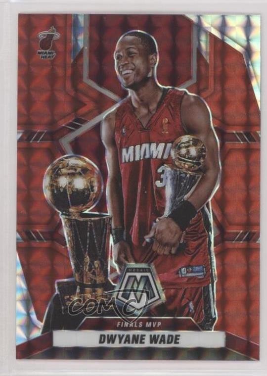 2021-22 Panini Mosaic Finals MVPs Red Mosaic Prizm Dwyane Wade #299 HOF 0xe0
