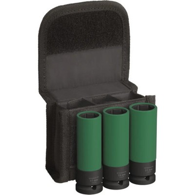 PRO Impact Socket Set mit PET-Abdeckungen, 1/2'', extra tief, 3-tlg., 26080