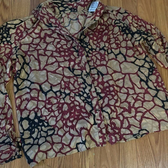 Blusa de lujo de arte abstracto Francesca of Damon para Starington Saks Fifth Avenue Foto 2 de 4