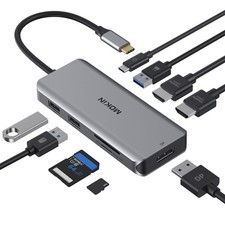 Docking Station, USB C Adapter, 9 in 1 9 1 2 HDMI DP, 9 1 2 HDMI DP 