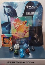 Magic The Gathering Final Fantasy Dice Set + Bag + Chocobo Print + Chocobo Pin B