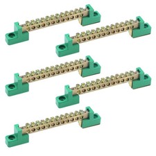 MY MIRONEY Terminal Bus Bar 12 Positions Screw Brass Terminal Grounding Strip...