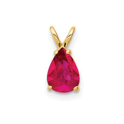 14k Gelbgold Rubin Anhänger