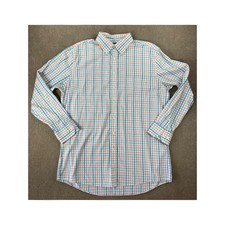 Stafford Executive Fitted Non-Iron Pinpoint Gingham Shirt Mens 17 34-35 Multi