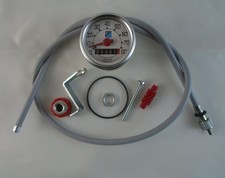 TACHOMETER TACHO FUR VESPA V50 50 L N R FARBIGES QUADRATISCHES LOGO 80 KM/H
