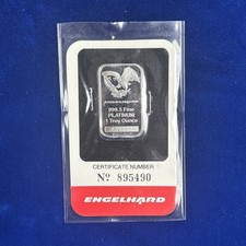 Vintage Engelhard Eagle 1 oz .9995 Fine Platinum Bar ~ Sealed In Assay 2250.00 per troy oz