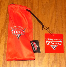 Boys Kids DISNEY PIXAR CARS Sunglasses  Cloth Case Lightning McQueen Black NEW