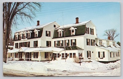 Vintage Cranmore Inn North Conway NH Ski Lodge Winter Postcard 1971