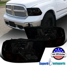 Fits 2009-2018 Dodge Ram 1500 2500 3500 Smoke Headlight Head Lamps Replacement