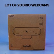 Logitech BRIO 4K Ultra HD Webcam 960-001105 NEW - 20 Pack Bulk Lot
