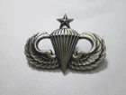WWII SENIOR PARATROOPER STERLING MARKED JUMP WING CLUCH BACK AND MAKER