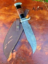 Custom Handmade Forged Damascus Steel Fix Blade Hunting knife Tactical Survival