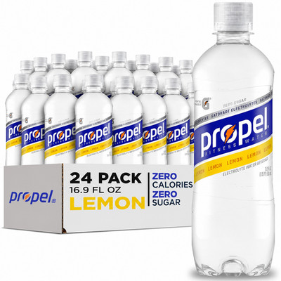 Propel Lemon Sports Water Drink 24 Pack 16.9oz Zero Calorie Hydration