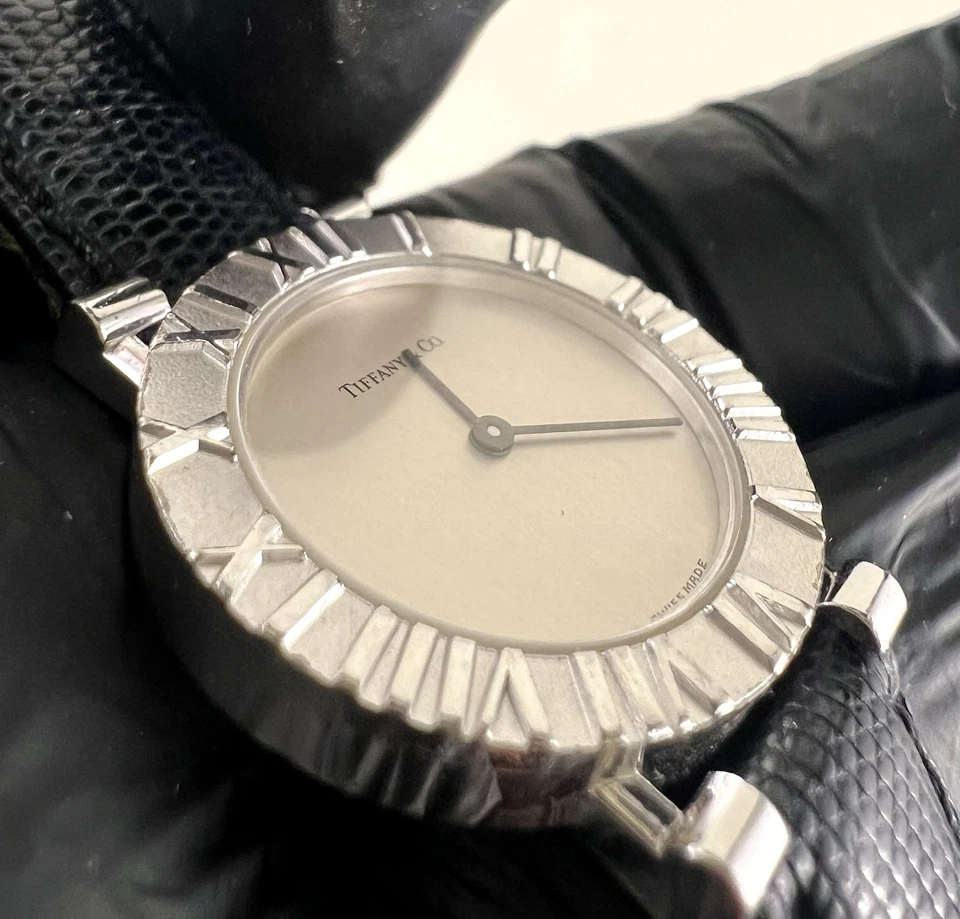 Tiffany Atlas Sterling Silver 925 Swiss Quartz Ladies Watch 24 mm Swiss Made - Image 4 of 4