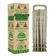 Pre Rolled Cones 1 1/4 Size – 100 Brown Classic Paper Tubes Organic Rolling P...
