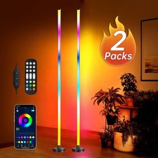 2pc 47 Smart LED Floor Lamp RGB Remote & APP ...