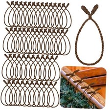 Zhengmy Pcs 20 Inches Christmas Garland Ties Christmas Decorative Brown 50