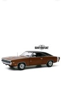 Greenlight 1970 Dodge Charger R/T 1:18 Burnt Orange Black Top Grave Yard Carz