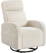 360  Swivel Glider Chair Nursery Rocking Chair Nursing Chair W/ Side Pockets