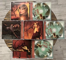 Taylor Swift The Life of a Showgirl CDs + Hand Signed Photo 1-4 Set - Ships Now