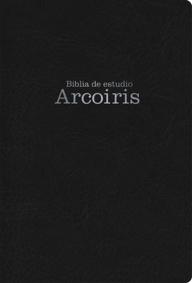 RVR 1960 Biblia de Estudio Arco Iris, Negro Símil Pi (Leather Bound) (UK IMPORT)