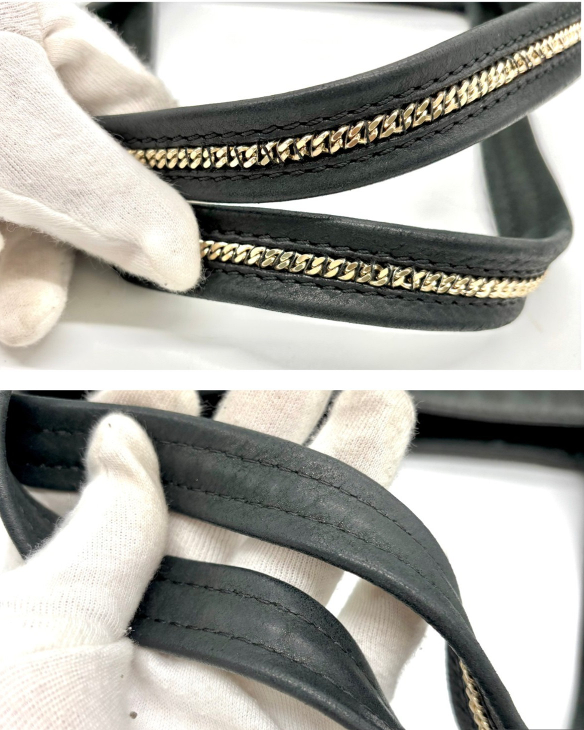 FENDI Shoulder Bag Hand Bag Selleria Leather FF Authentic thumbnail 9