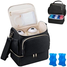 Wearable Breast Pump Bag with Cooler Compartment with Willow/Elvie/Medela/Mom...