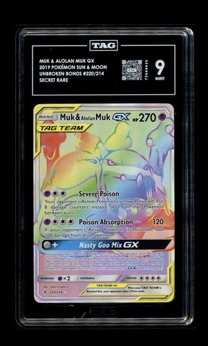 Muk & Alolan Muk-GX graded TAG 9 for sale on eBay