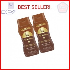 Coppertone Sunscreen Tanning Lotion SPF 8, Lightweight and Non Greasy Sunscreen,