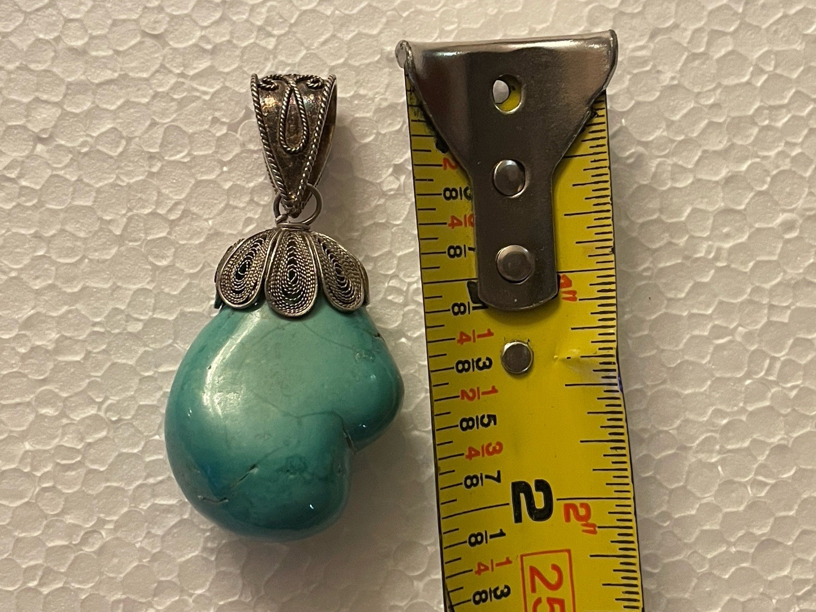 Vintage 925 Sterling Silver Natural Untreated Tur… - image 9