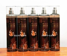 Bath Body Works CHOCOLATE AMBER 8 ozs Body Fragrance Mist x 5
