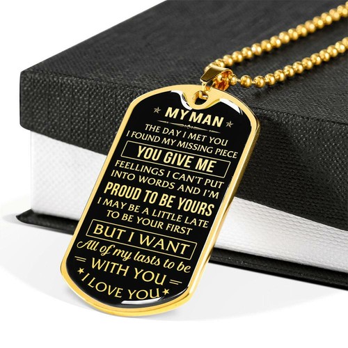 To My Husband Gift from Wife Luxury Dog Tag Valentine's Day, Wedding Anniversary - Picture 4 of 6