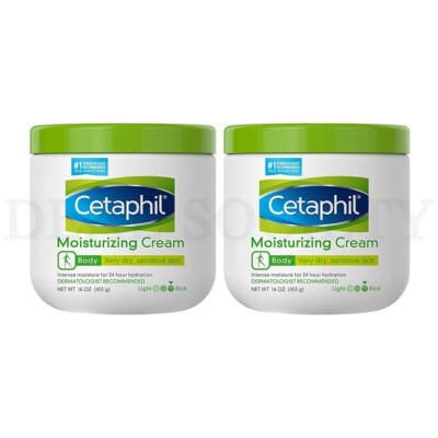 Cetaphil Moisturizing Cream  For Dry To Very Dry Sensitive Skin 16 oz Lot of 2