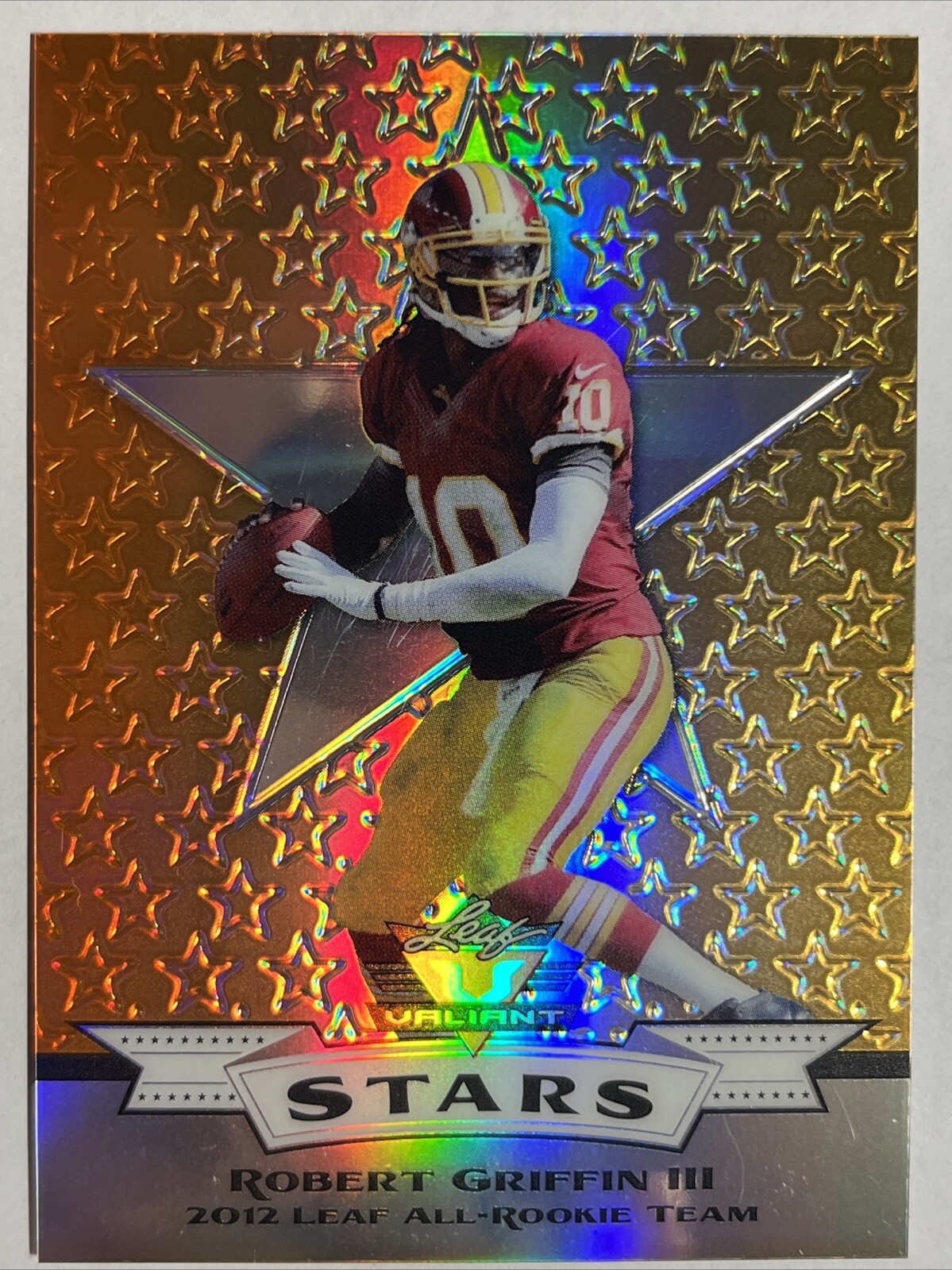 Robert Griffin III Leaf Valiant Stars All-Rookie Team #S1 Orange