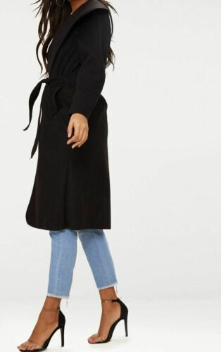Italian Ladies Belted Duster Jacker Drape Trench Womens Tunic Long Coat Girls UK - Bild 6 von 37