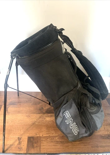PING Hoofer 2 Golf Bag w/stand Cart Carry 4 Way Golfing Gear w/Rain Cover Black