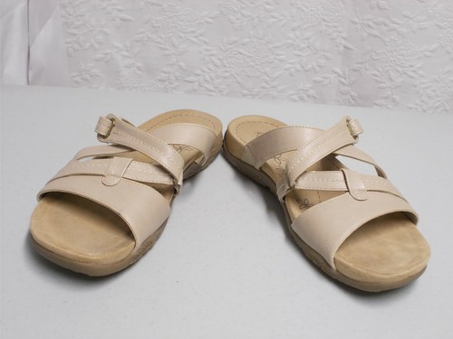 KIM ROGER sandali donna HADDEY taupe cinturino incrociato slide taglia 7,5 M - Foto 5 di 12