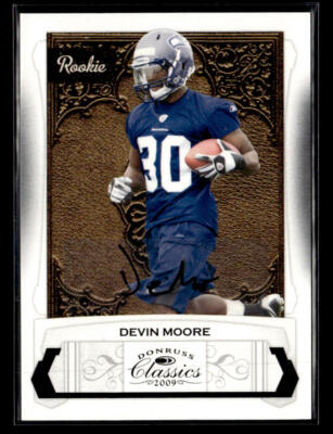 2009 Donruss Classics Devin Moore #/999 auto card