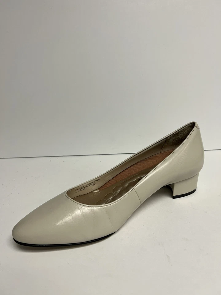 Walking Cradles Womens Heidi Pump Heel Bone Leather Size 11W - Image 2 of 4