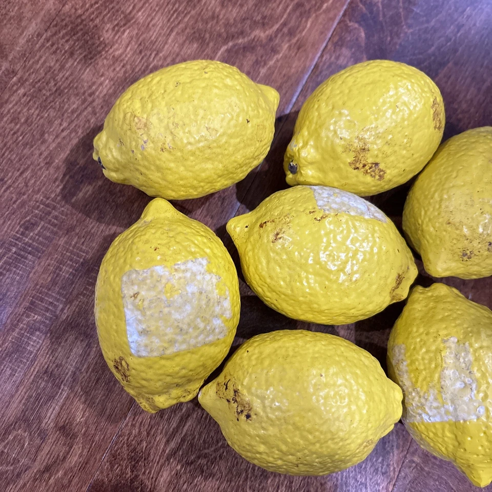 DE COLECCIÓN 8 Aspecto Realista Amarillo Imitación Cítricos Pesado Sólido Resignación **LEER Foto 2 de 4