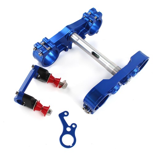 Blue Triple Tree Clamps Steering Stem Riser Mount Clamp For DRZ400SM 2005-2019 - Picture 15 of 15