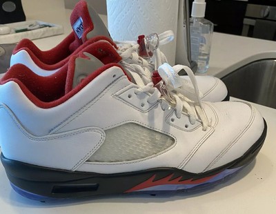 2020 New Air Jordan 5 Low Golf âFire Redâ Shoes CU4523-100