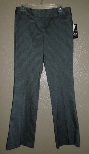 Tracy Evans Limited Juniors 7 Gray, Black Plaid Dress Career Pants Boot Cut NEW - Picture 2 of 10