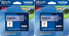 New Genuine Brother P-Touch TZe-151 2PK Black on Clear Laminated Tape