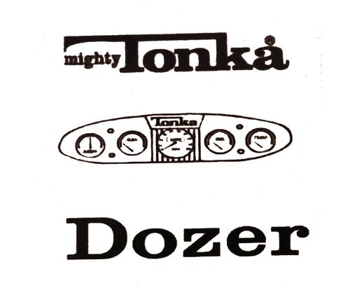 water slide decal set for Tonka mighty Bull dozer W/TRACKING